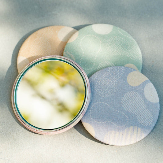 コンパクトミラー 湯畑柄(シャクナゲピンク)