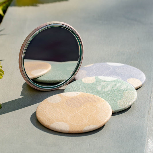 コンパクトミラー 湯畑柄(湯畑グリーン)